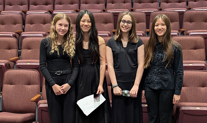 4 student musicians