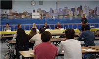 Ward Melville High School students listing to speakers during the Career Speaker Series thumbnail246990